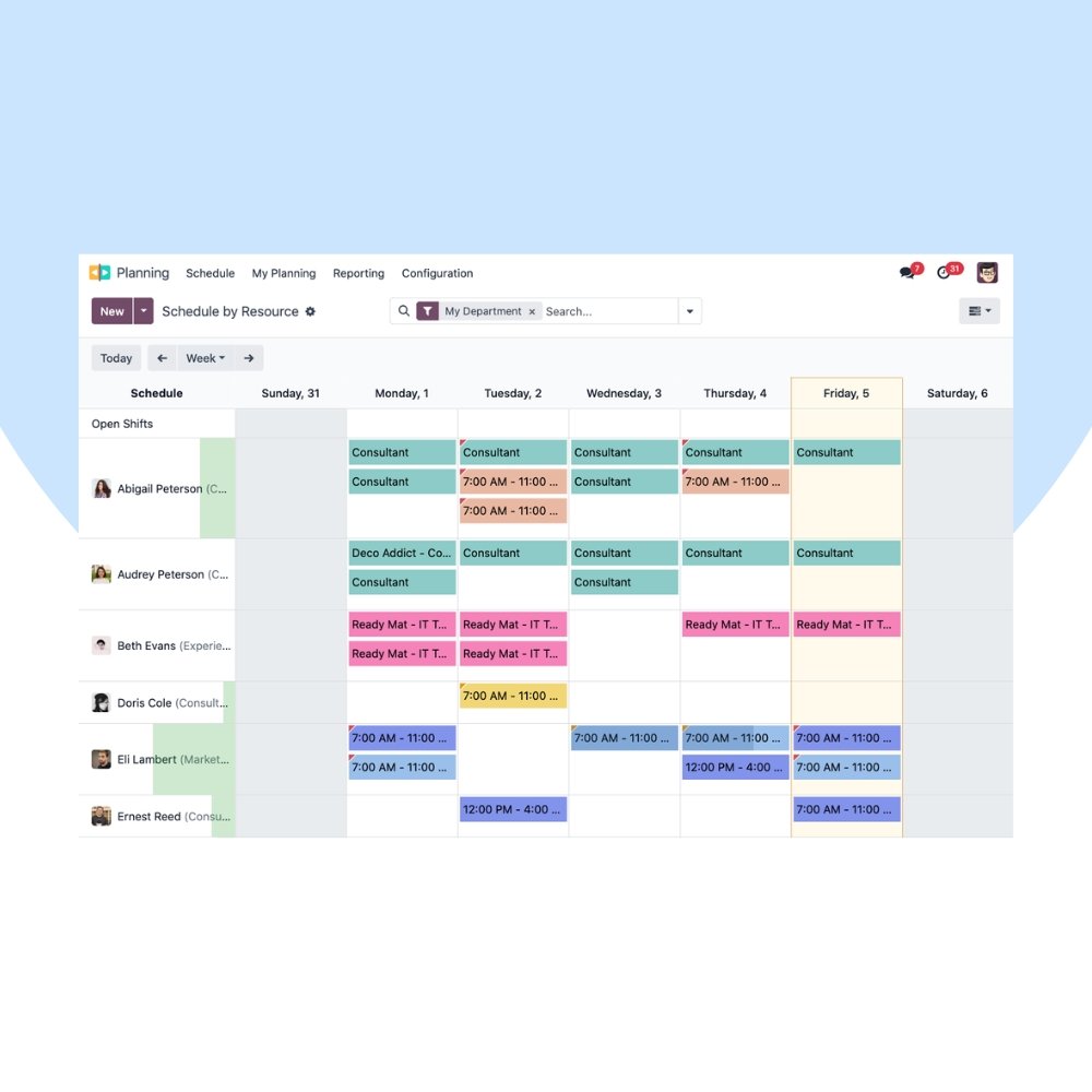 Odoo Planning Customization