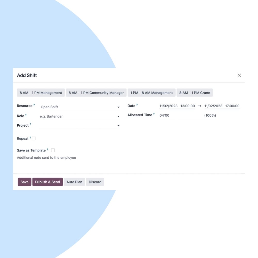 Odoo Planning Implementation