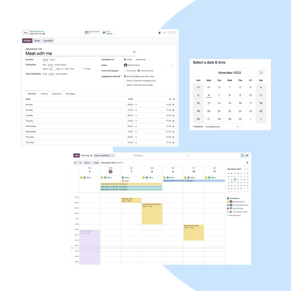 Odoo Appointments Implementation