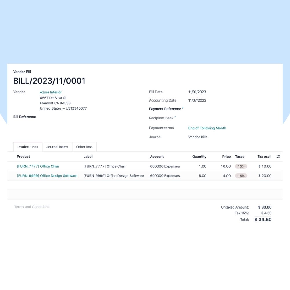 Odoo Accounting Customization