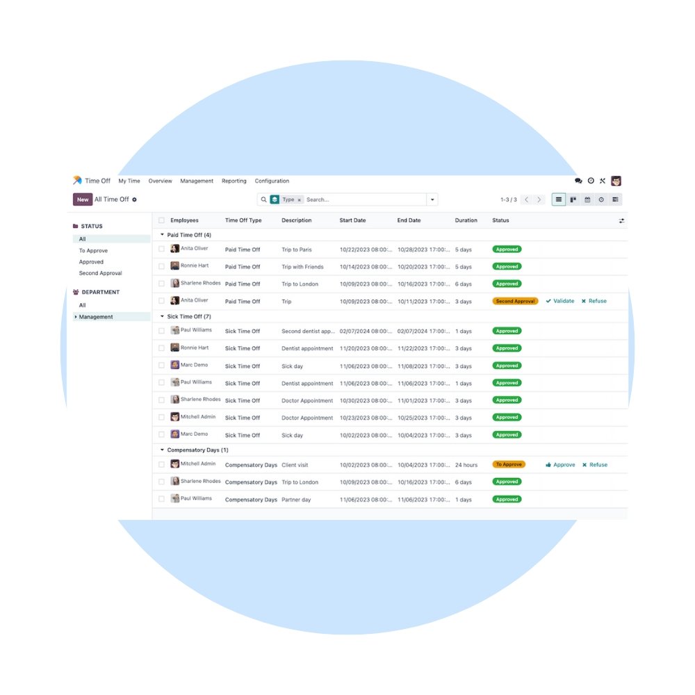 Odoo Time Off Customization
