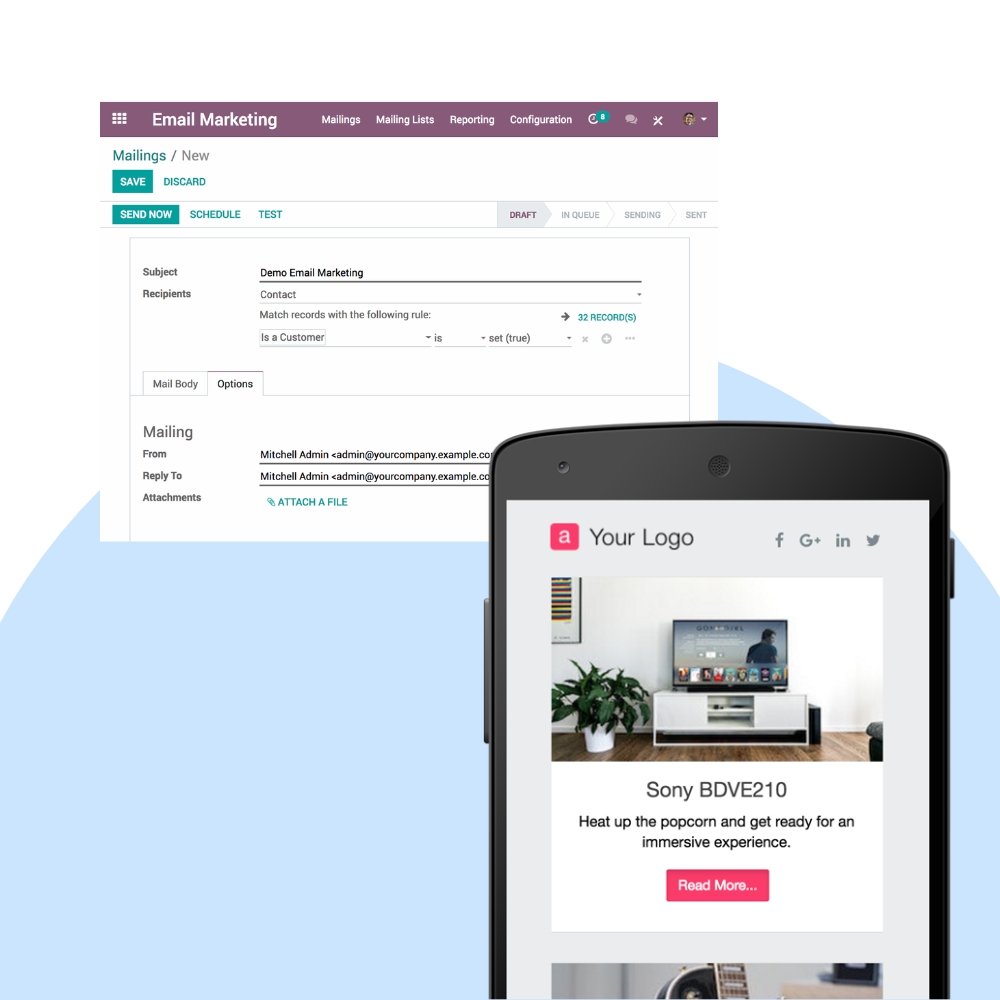 Odoo Email Marketing Support