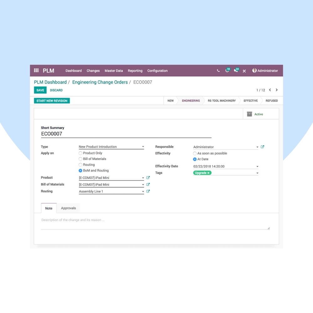 Odoo PLM Implementation