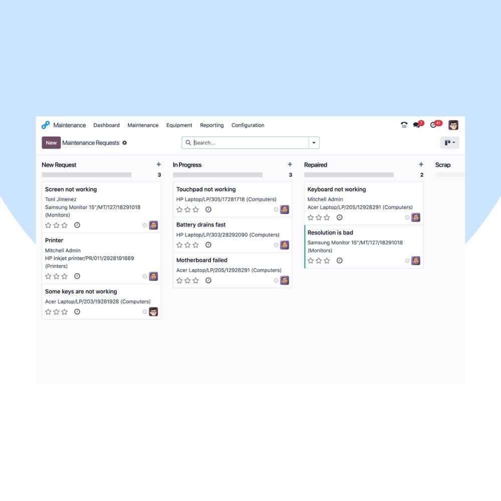 Odoo Maintenance Customization